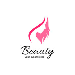 simple and elegant logo of woman beauty