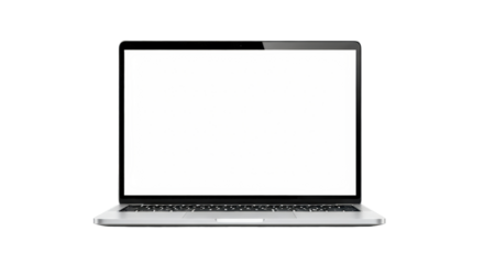 Modern laptop computer isolated on white