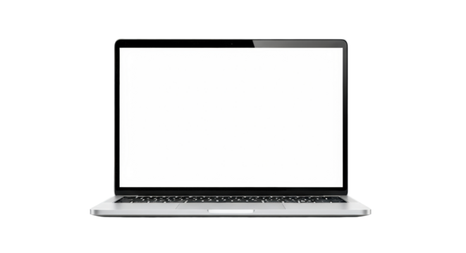 Modern laptop computer isolated on white