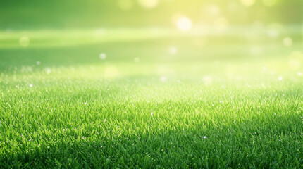 Fototapeta premium Sunny Green Grass Field Background