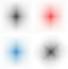 geometric abstract background halftone transition with circles, vector
