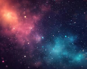 Fototapeta premium Clean wallpaperstyle starfield with soft scattered glow elements