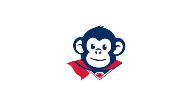Happy monkey with a red cape