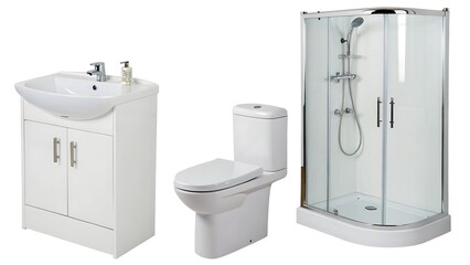 toilet bowl isolated on white