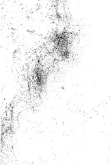 Dynamic black splatter pattern on white background, ideal for abstract design, grunge textures, backgrounds, or artistic effects.