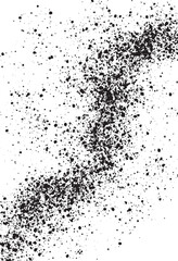 Dynamic black splatter pattern on white background, ideal for abstract design, grunge textures, backgrounds, or artistic effects.
