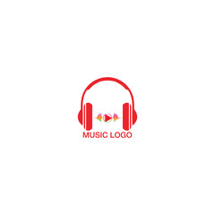 Headphone wave music logo