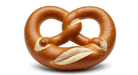 typical german pretzel isolated on transparent background