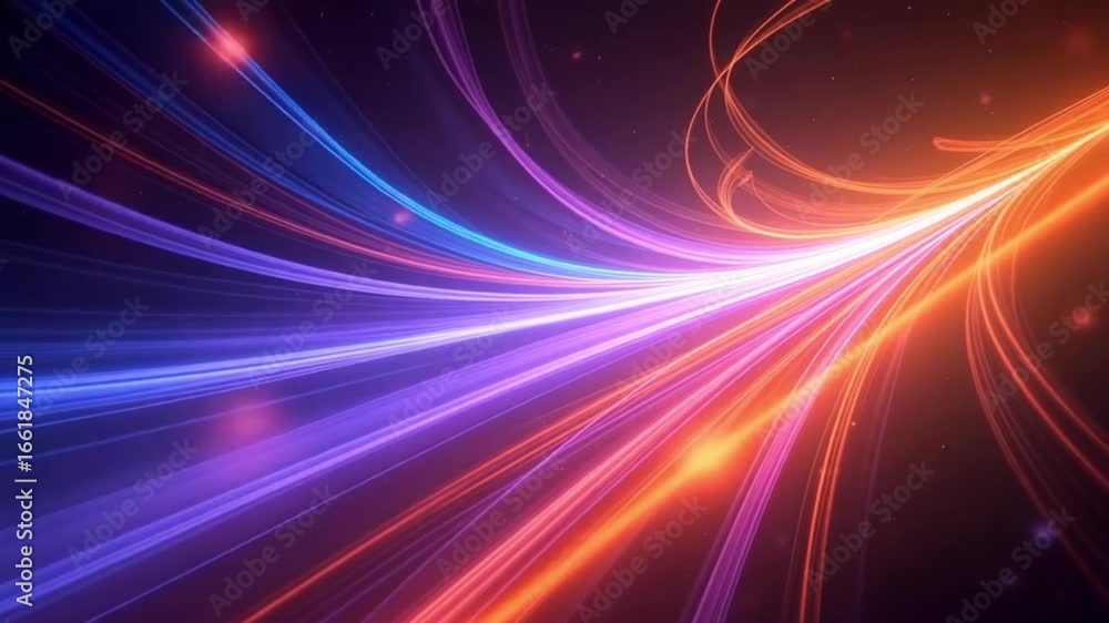 Poster abstract background animation with glowing lines colorful motion graphics wallpaper design