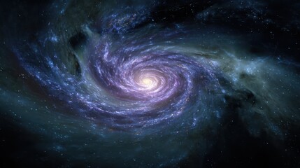 Swirling Light Vortex in a Galaxy with Cosmic Energy and Stars