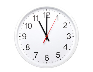 Modern Round Wall Clock with Minimal Design, isolated on transparent background