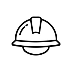 Fototapeta premium Safety Helmet Editable Line Icon Vector Illustration for Construction, Industry, and Workplace Protection