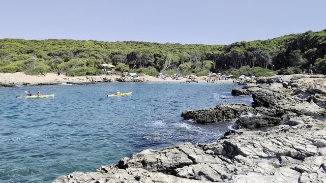 Baia di Porto Selvaggio in estate - Nard&ograve;, Salento, Puglia, Italy - HDR video