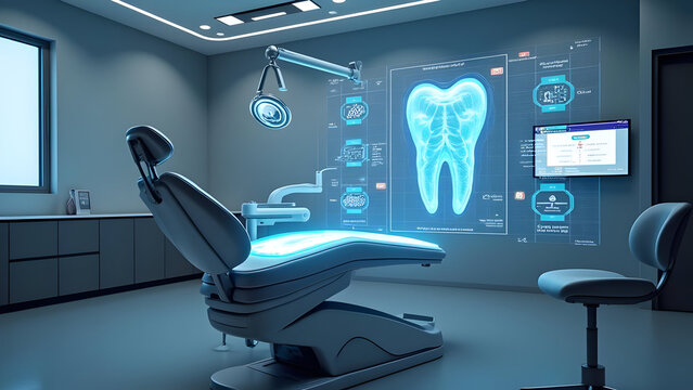 Holographic Control Dental Chair with Gesture Operation