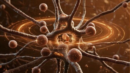 Neuronal Network with Synaptic Activity