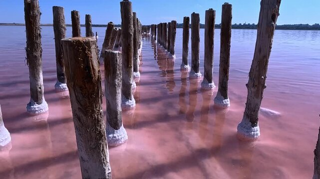 Drying Kuialnyk Estuary, white table salt, Sodium Chloride crystals