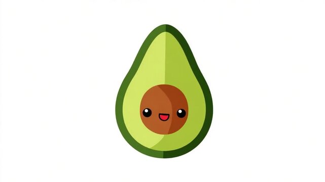 Cute avocado slice illustration