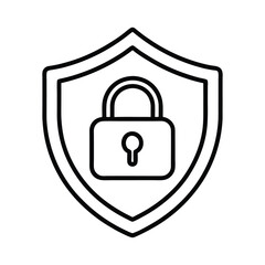 Secure Shield Icon:  Cybersecurity, Data Protection, Privacy, Safety, and Online Security Concept.