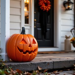 Obraz premium Spooky Pumpkin Awaits Halloween Night