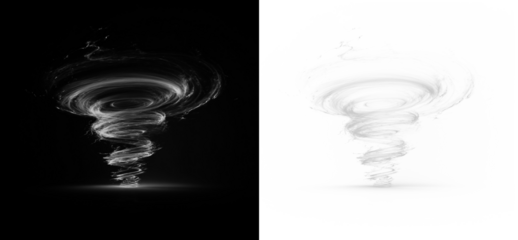 Spiral vortex turbine transparent air rotation blue smoke stream flow fan tornado whirlpool circular energy current isolated design effect vector graphics background