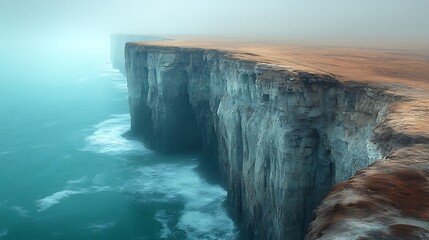Coastal cliff face dramatic view