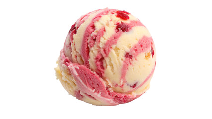  variegated fruity raspberry swirl ice-cream isolated on transparent background	