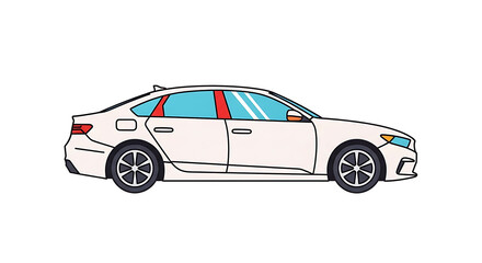 Obraz premium Blue vector illustration of a luxury sports car model isolated on a white background