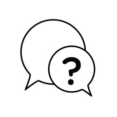 Question Comment icon, vector icon design outlined