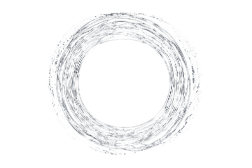 Doodle circle on transparent background, Hand drawing circle frame icon