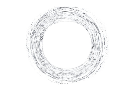 Doodle circle on transparent background, Hand drawing circle frame icon