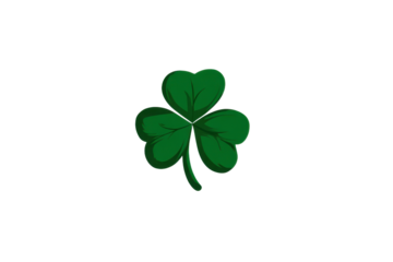Shamrock vector icon on white background