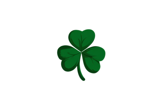Shamrock vector icon on white background