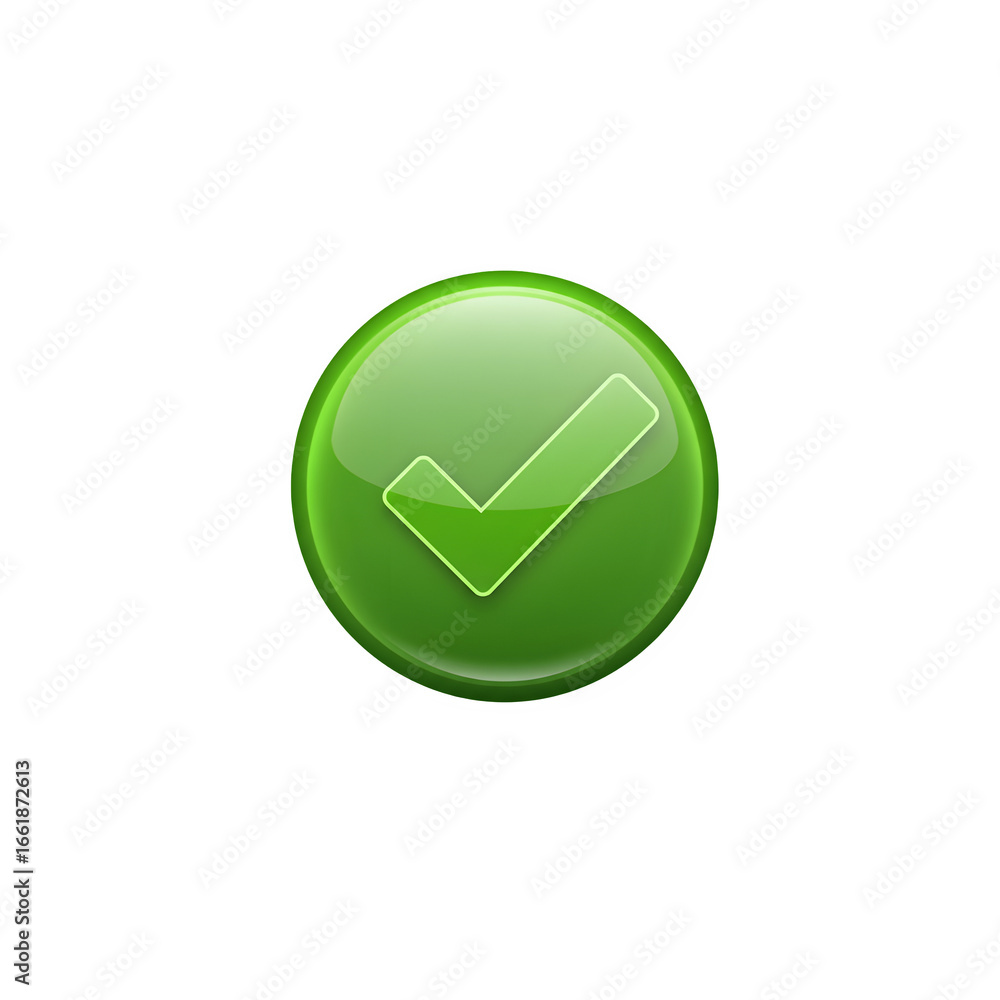 Poster green check mark button png – checkmark icon for website, app, and logo design – isolated on transpa