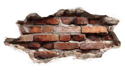  A brick wall with broken pieces, PNG clipart