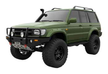 Off-road adventure vehicle mountain trails 4x4 suv rugged environment dynamic perspective adventure concept isolated PNG