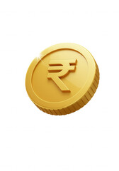 Shiny rupee coin for financial prosperity, investments, and wealth creation in India, a symbol of currency exchange and growth