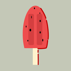 Fresh ice cream stick illustration flat design