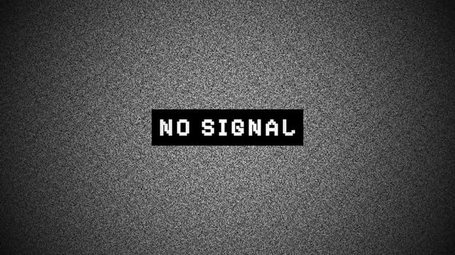 No signal tv screen noice and texture. 4K Video