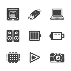 Modern Tech Icons - Gadgets & Digital Devices