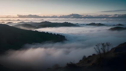 Fototapeta premium mist over the mountains
