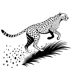 cheetah vinyl ready vector illustration
