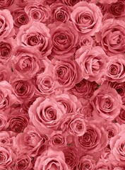 Obraz premium Closeup Pink Rose Pattern Background