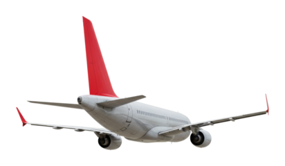 Airplane taking off at airport transportation scene aerial aviation concept isolated PNG