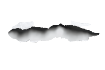 white paper ripped with space isolated png