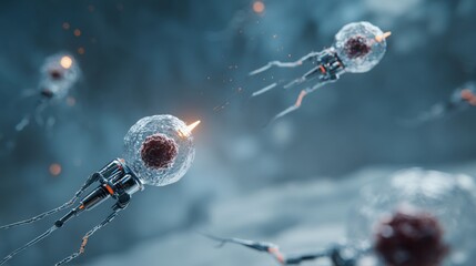 microscopic robotic cell transport