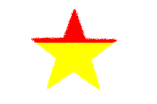 Red and yellow star shape for festive, celebration and rating design