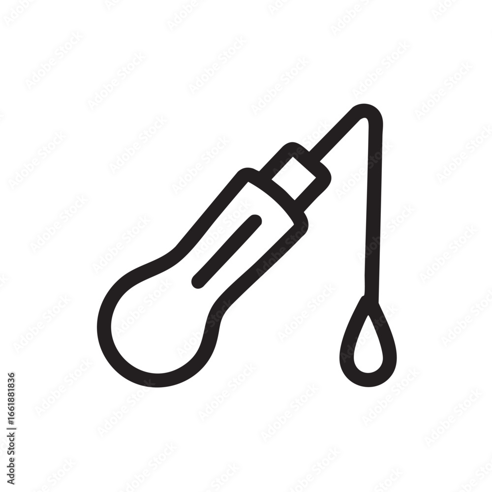 Poster a simple line drawing of an ear dropper with a single drop.
