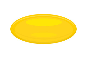 Fish Oil Capsule Icon. Supplement Symbol Isolated on White Background for App, Web, and Graphic Design. Vector Illustration