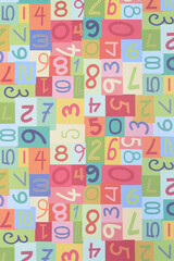 fun paper composite scrapbook sheet with numbers inside squares