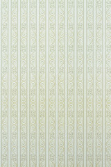paper with floral or scroll work pattern arranged in defined stripes